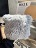 Cartoon Style Wool Beanie With Plush Fur Material And Adjustable Fit For Casual Wear