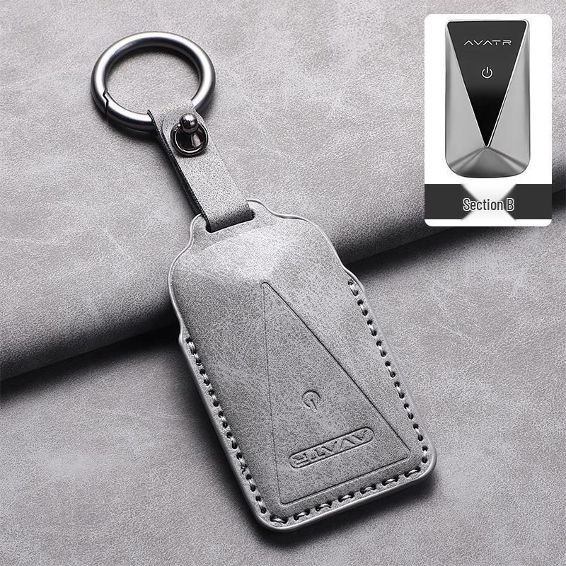 Avatar 07 Key Case - Genuine Leather Protective Shell for Car Interior Modification (2025 Model)
