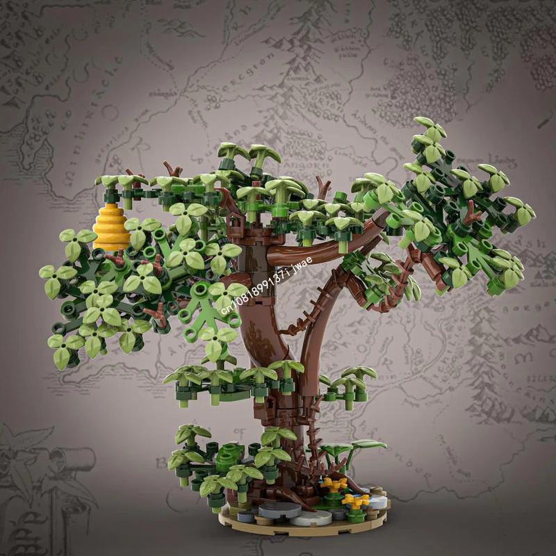 Nuovo 241 Pezzi Scene Vista Strada Medievale Europea Terra di Mezzo Signore Albero di Quercia Modello Moc Diy Idee Creative Giocattoli per Bambini Puzzle Personalizzati