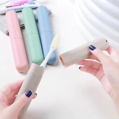 Boîte Porte-Brosse à Dents Couvercle Accessoires de Salle de Bain Rangement de Voyage Étui Anti-Poussière Salle de Bain Portable pour Camping