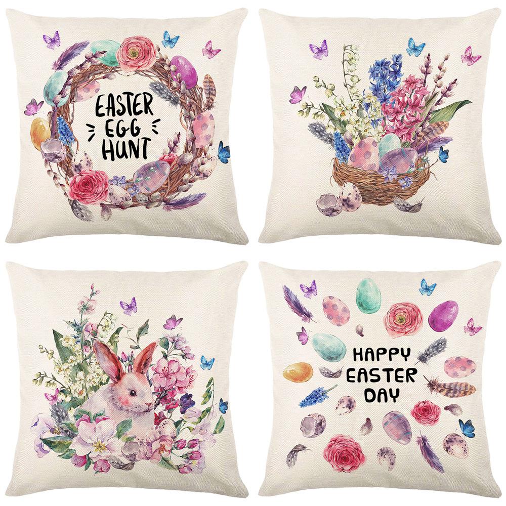 New Easter Sofa Pillow Interior Decoration Pillow Cover Office Sofa Pillow Printed Pillow Cover