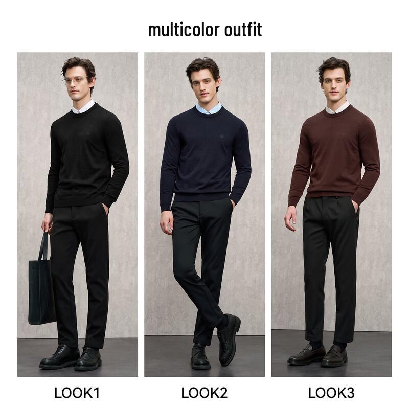 EMZ Men's Wool Cashmere Blend Sweater