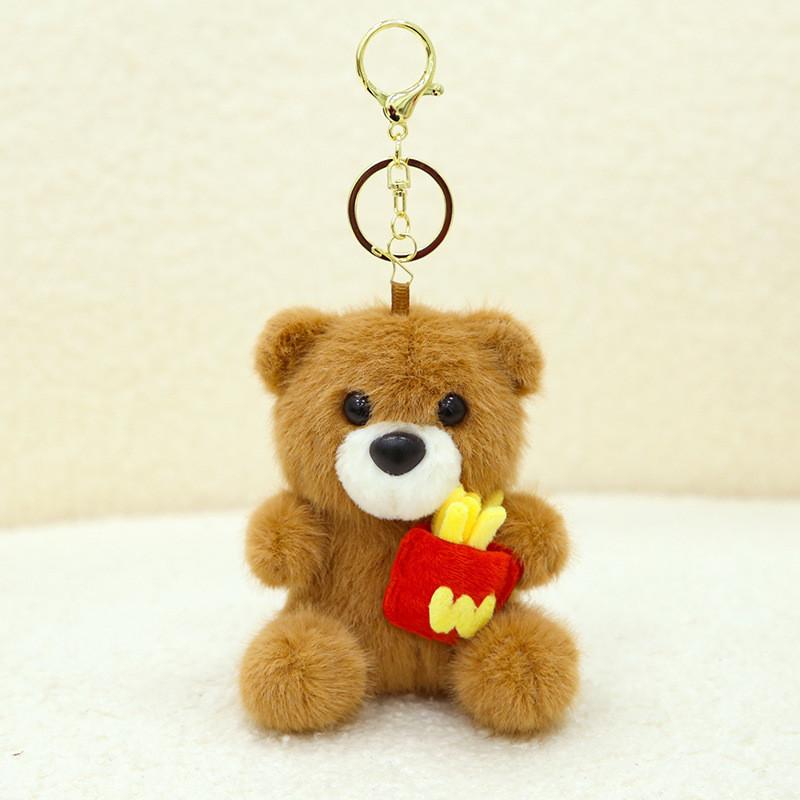 Plush Bear Cute Pendant Keychain Accessory Stuffed Doll Decoration Kids Gift
