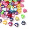 100Pcs Acrylic Colorful Love Beads For DIY Necklace Bracelet Earrings Jewelry Making Craft Accessories