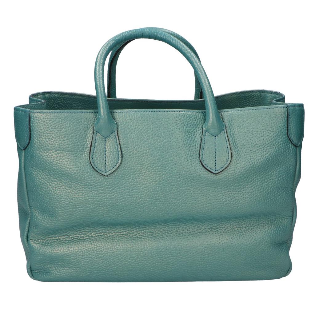 A.D.M.J. Accessoires De Mademoiselle Shrink Leather Tote Bag greenUsed