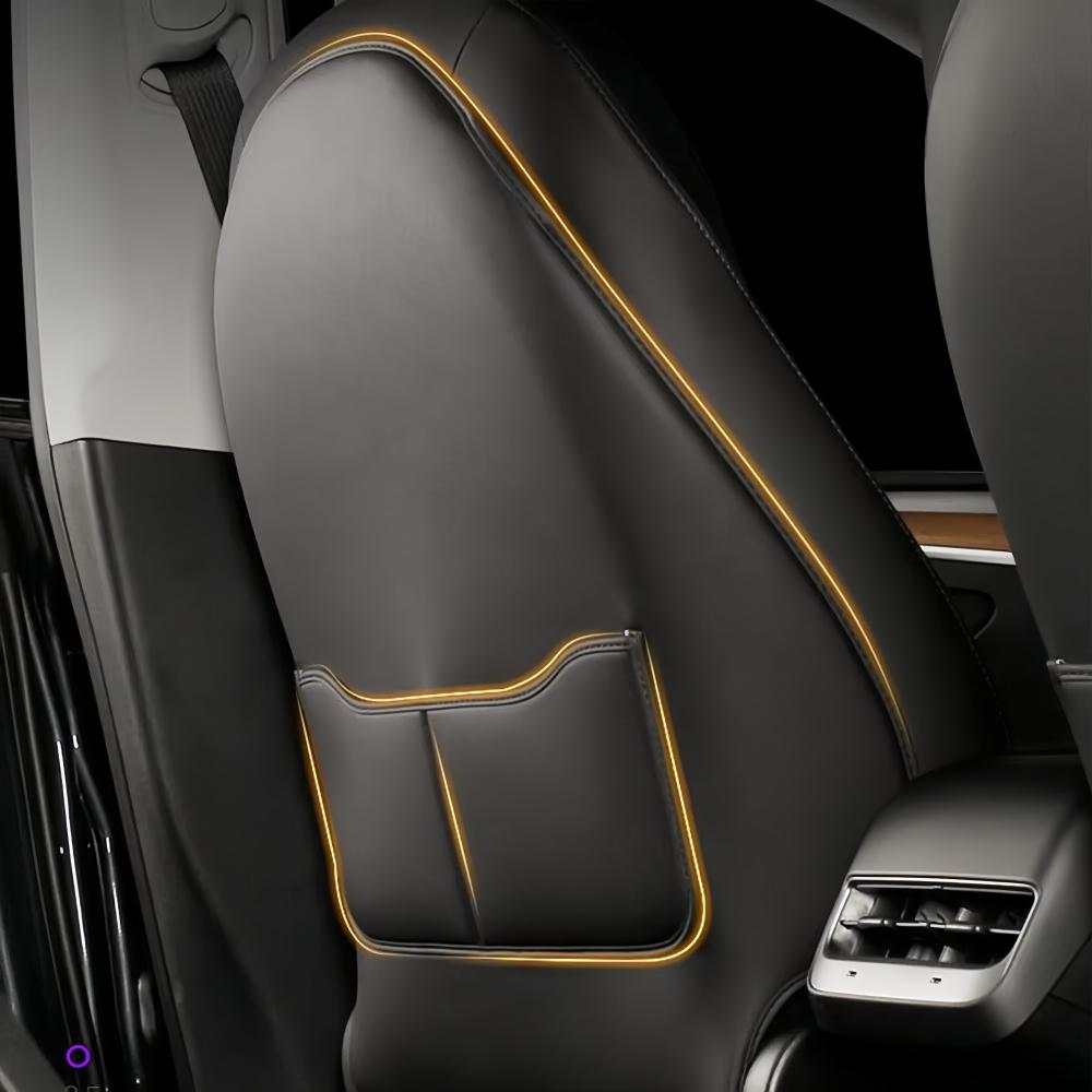 Upgrade Leather Seat Protector For Tesla Model Y/3/S/X Back Seat Cover Kids Kick Mats Waterproof Pet Protect Covers 2PCS