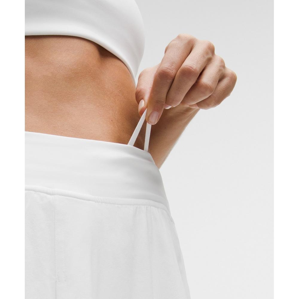 Lullulemon A-Line Side Pleated Tennis Skirt Wht