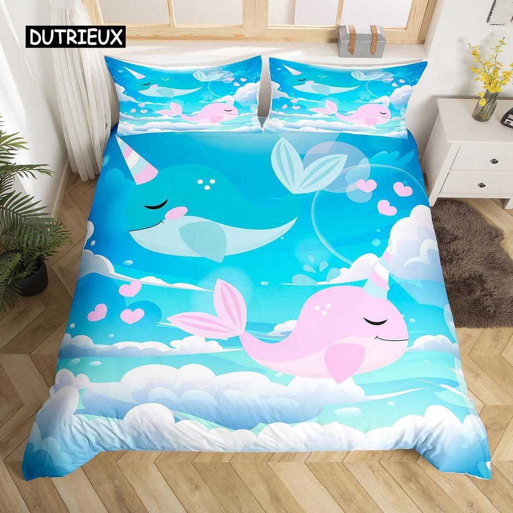 Szivárványos egyszarvú paplanhuzat Aranyos álmodozó lótakaró huzat Rajzfilm Kis egyszarvú ágyneműhuzat iker lánynak tini Kawaii ajándékok