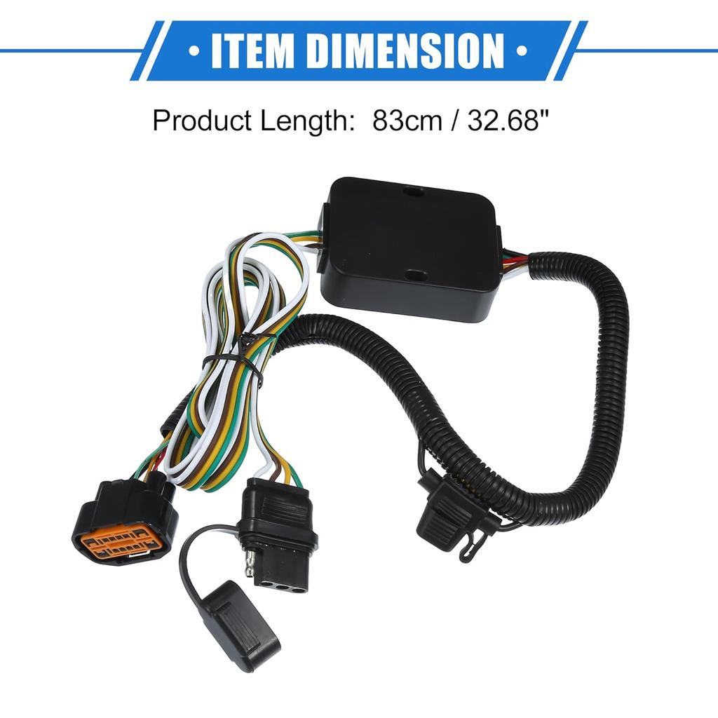 Trailer Towing Wiring Harness Compatible Kit for Hyundai Palisade 2020-2022, Durable Plastic Metal Black