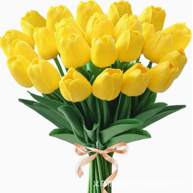 High-Quality Tulip Faux Flower Bouquet for Luxurious Indoor Decor
