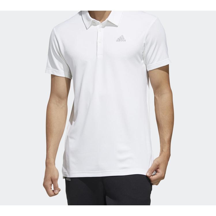 Adidas Originals HEAT.RDY Polo Shirts Men's White Polo Collar Moderate Straight Fit FK1417