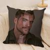 Super Star HHenry Cavill Cushion Cover Silky Short Plush Invisible Zipper Dustproof Sofa Pillow Case for Home Decor