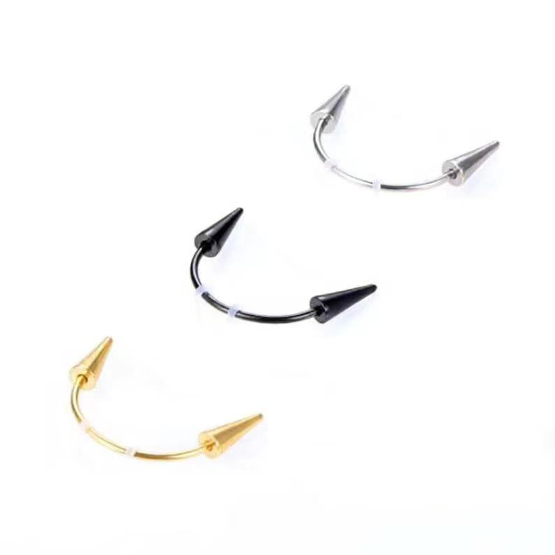 Vampire Fang Stainless Steel Lip Studs: European & American Style Dracula Jewelry