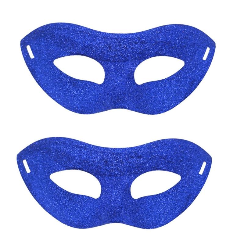 

Men s Lightweight Plastic Half Face Masquerades Mask With Glitters Finish For Parties And Costume Event синій