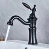 Chrome Basin Faucet Brass Black 360° Rotatable Basin Faucet European-style Hot and Cold Mixing Faucet Brushed