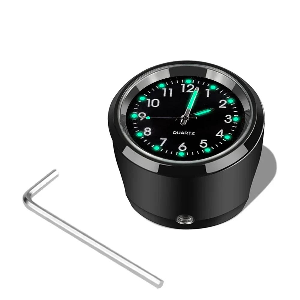Universal Motorcycle Handlebar Mount Clock Waterproof Handlebar Dial Clock Watch Thermometer Temp Gauge for Accessories