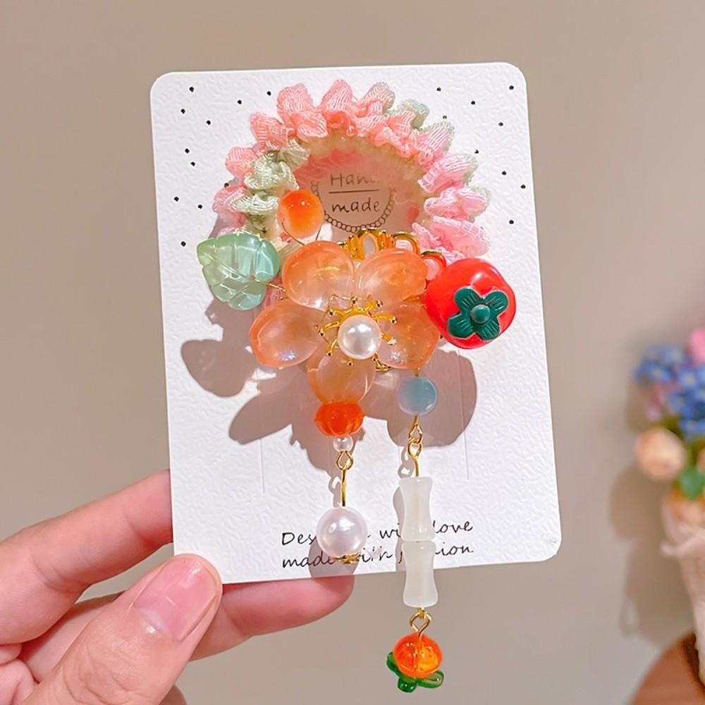 Butterfly Flower Hair Tie Chinese Style Hair Band New Princess Hair Ring Headdress