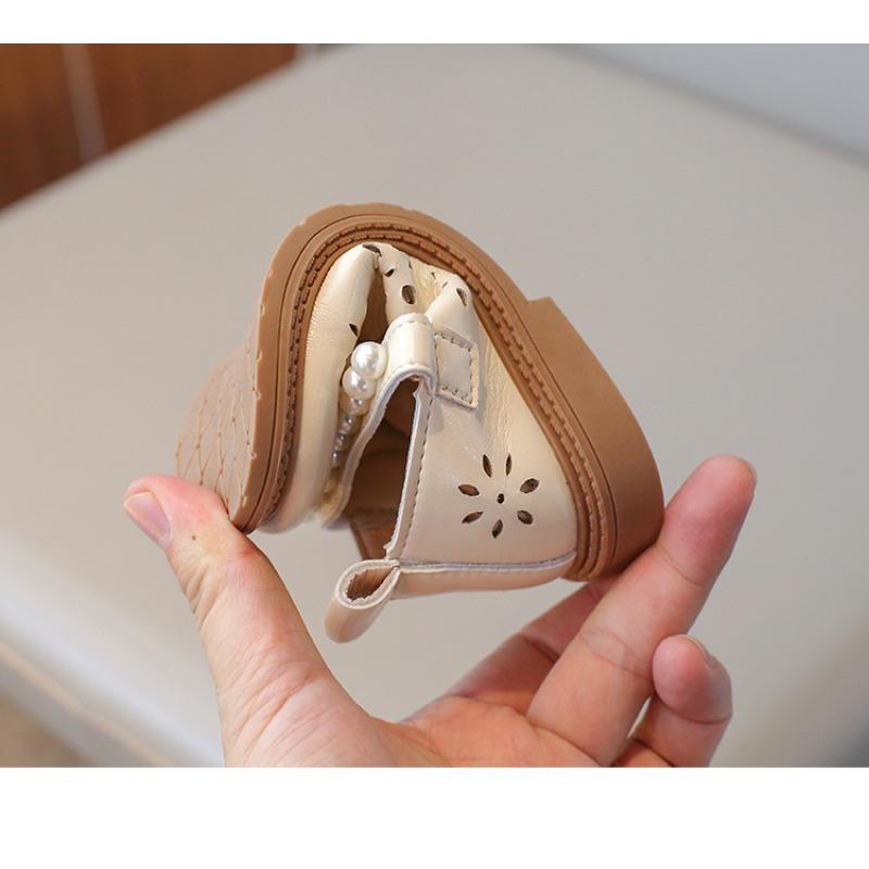 Nowy styl wiosenno-letni skórzane buty dziewczęce, miękka podeszwa, kokardka, oddychające buty jedne dla małych i średnich dzieci, buty księżniczki w stylu koreańskim
