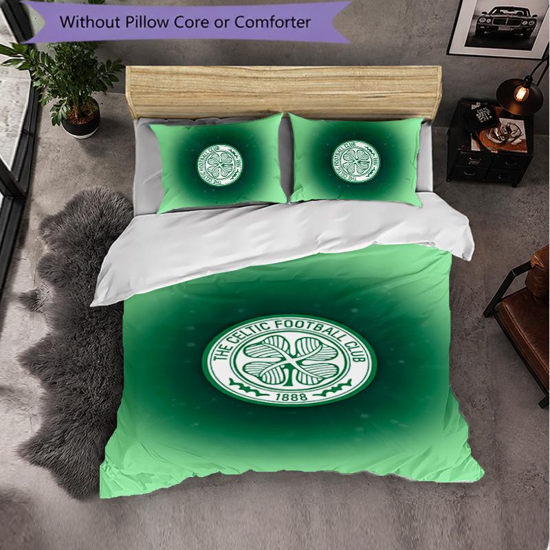 Biancheria da Letto a Tema Celtic FC Set 3 Pezzi Copripiumino Biancheria da Letto Decorativa Per Camera Adolescenti Decorazione Casa