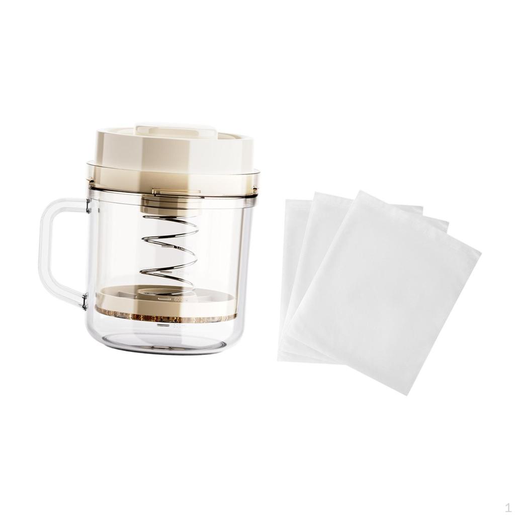 Greek Yogurt Maker Nut Milk Container with 6 Fine Mesh Cloth DIY Homemade Cheese Strainer Whey