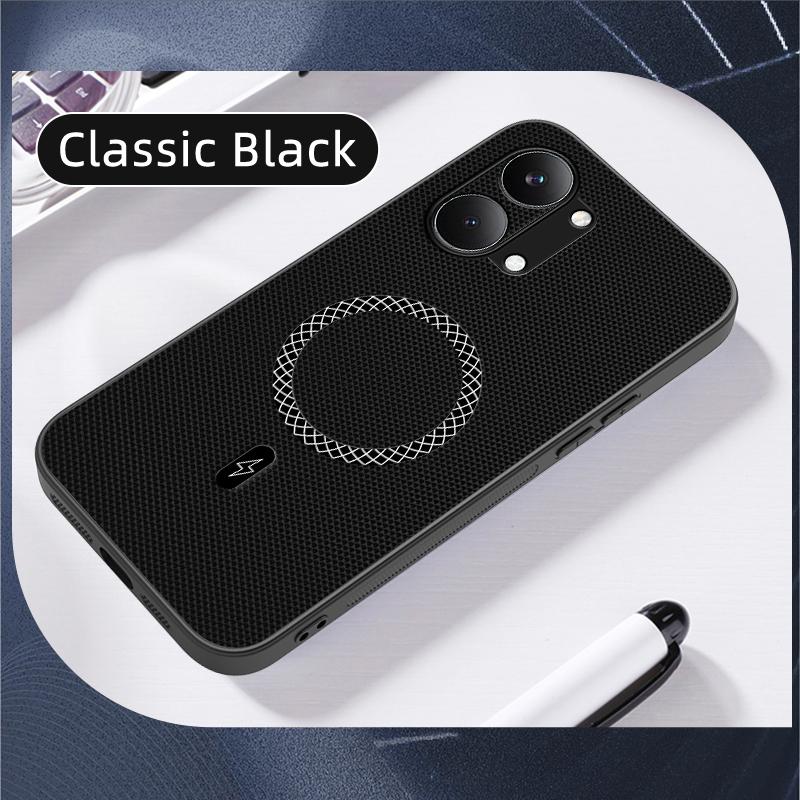 for Magsafe Magnetic Solid Color 3d Leather Texture Case for Xiaomi Poco X8 Pro Max M8 Shockproof Wireless Charging Back Cover