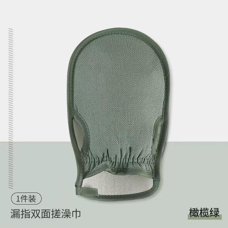 Shower gloves, shower exfoliating scrub sponge, body scrub exfoliating device, soft shower cleaning brush, back cleaning pad зелёный