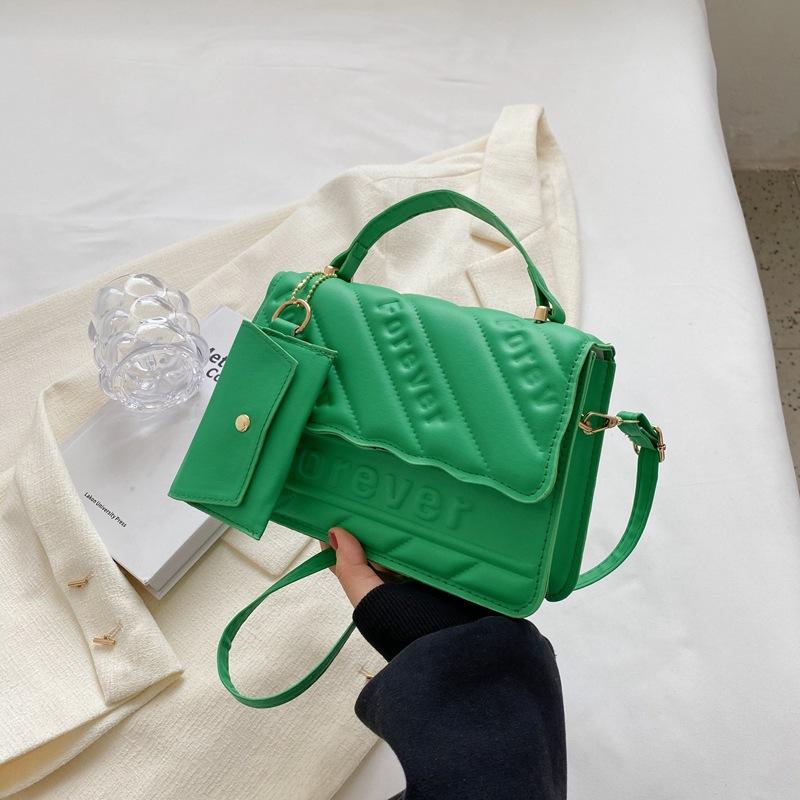 Quality Shoulder Bag Set For Women Soft PU Leather Solid Color Shopping Tote Bag  Spring New Designer Luxury Handbags