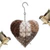 Handmade Fiber Bird Nesting Heart Refillable Hangable Outdoor Bird House Nest Holder For Hummingbird Pet Parrot Squirrel Hamster