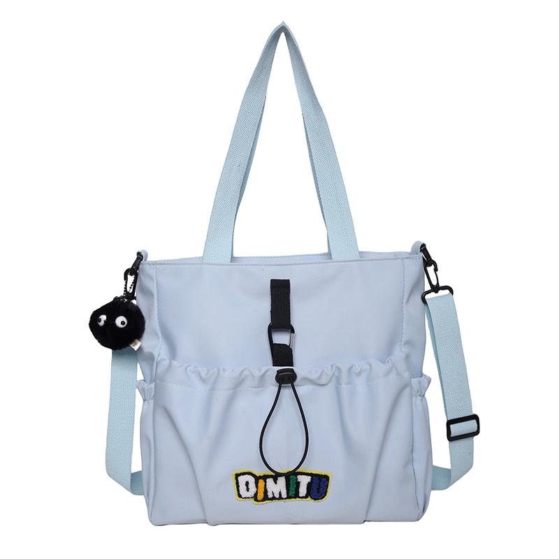 

Жіноча нейлонова сумка Легка сумка через плече Однотонна дорожня сумка через плече синій