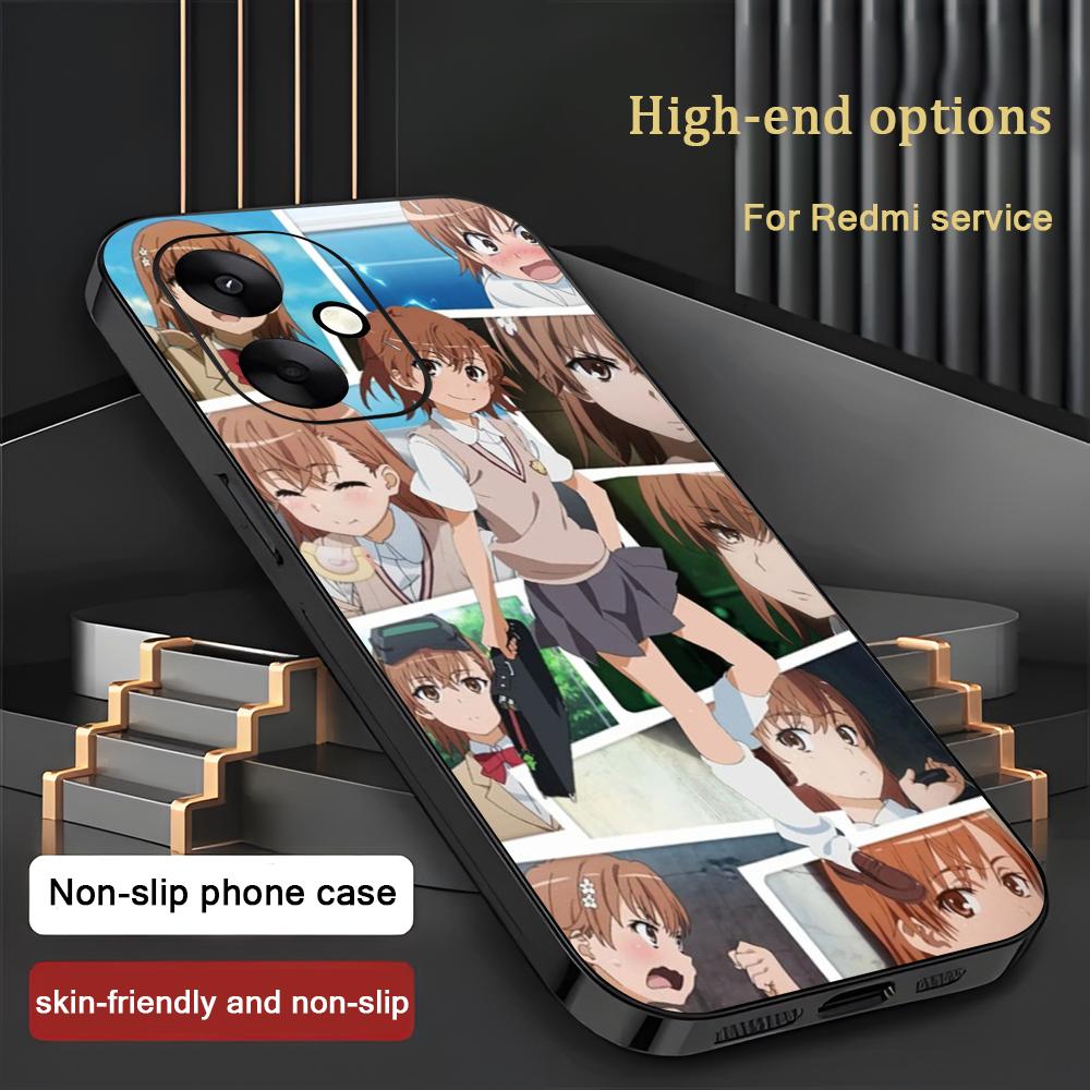 A Certain Scientific Railgun Phone Case For Xiaomi Redmi 14C 13C 12C Note14 13 12 11 10 Pro Plus S Soft Black Phone Cover