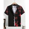 2026 Men's Spring New Short-Sleeved Shirt Plant Flowers HD 3D Printed Shirt Hawaiian Beach Party Clothes Men's Quick Drying 5XL