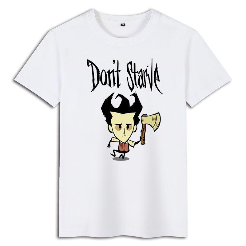 Famine Don't Starve Game Printed Summer Boys Cotton Loose Round Neck Short Sleeve T-Shirts Men’s