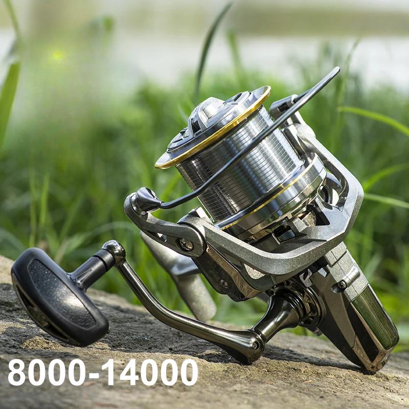 Big Spinning Fishing Reel 8000-14000 9000 10000 12000 Max Drag 20KG Sea Reel  Free Line Saltwater Freshwater Fish Pesca