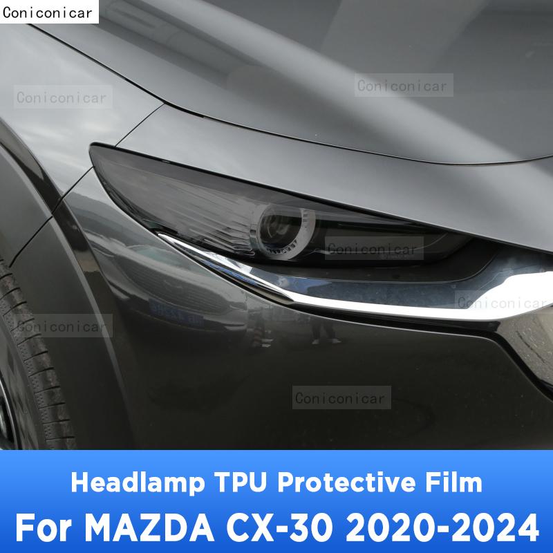For MAZDA CX-30 2020-2024 CX30 Car Exterior Headlight Anti-scratch TPU PPF Protective Film Anti-scratch Repair Accessories lfpaz09