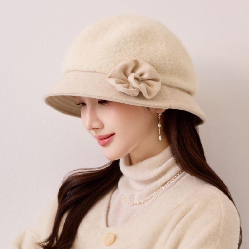 Fashion versatile flower pot hat women's Republic of China style retro temperament versatile fashion fisherman hat autumn and winter warm