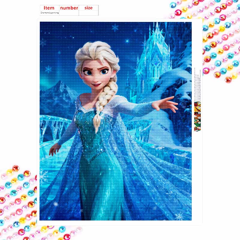 Disney 5d Diamond Painting, Elsa Diamond Art Painting Diy Handmade Sticker Gift, Home Decoration Painting