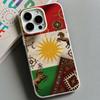 Kurdistan Flag Jelly Double layer White Mobile Phone Case for iPhone 17 16 15 14 13 12 11 Air Pro Max Plus Protective