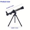 Manual Astronomical Telescope & Suitable for Beginners, 40 Magnification with Objective, Stargazing & Amateur Astronomy, Portable HD Telescope Gift