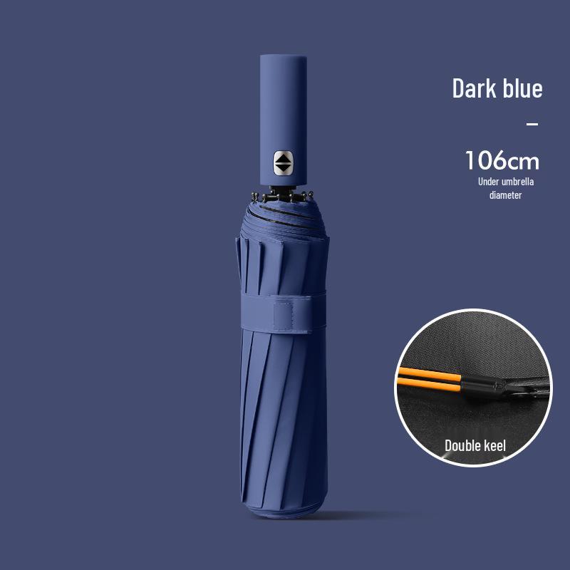 24-Bone Automatic Folding Umbrella: Stylish, Dual-Use Parasol with Sunscreen Protection for Men and Women