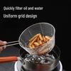Foldable 304 Stainless Steel Frying Basket & Noodle Strainer