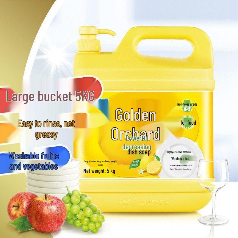 Lan Ju Jin Guo Yuan Gezinsformaat Afwasmiddel: Sterke Olie- en Geurverwijdering, Voedselveilig, Gemakkelijk Af te Spoelen, Zacht voor de Handen