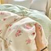 100% Cotton Floral Duvet Cover, Twin/Double, 150x200cm/230cm, Ideal for Student Dorms