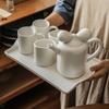 Creative Bow Ceramic Tea Set Household Simple Teapot Teacup Tray Combination Cup Mug