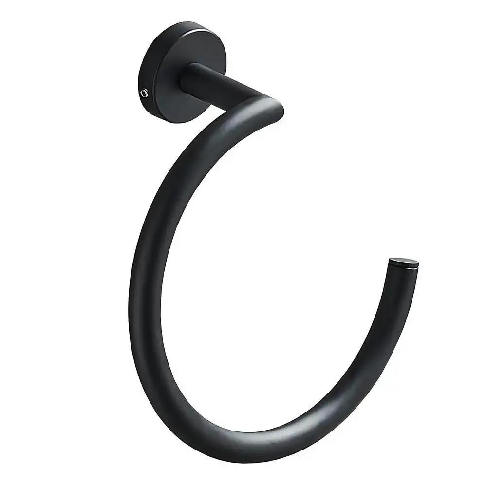 

Silver Towel Ring Semi-Circular Stainless Steel Towel Ring Towel Holder Wall Mounted Towel Ring Bath Accessory Family Supplies A