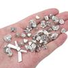 Antique Silver Alloy Heart, Flower & Butterfly Pendant for DIY Retro Jewelry Making