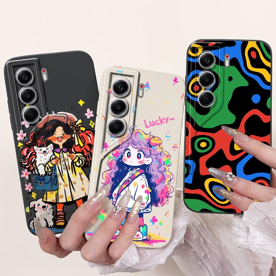 For Tecno Camon 40 Pro 4G Camon40 CM5 CM6 Elegant Butterfly Floral Phone Case For Camon 40 40Pro 4G Soft Silicone Cases Bumpers