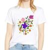 Womens Stylish Tee Lady T-Shirt White Tshirt Round Neck Casual Clothes Short Sleeves Simple Basic T-Shirt Cute Fashion Tops