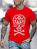 Funny Retro T-Shirt Top T-shirts for Men Bicycle Racing Sugar Skull Bicycle Cycling Dia De Los Muertos Hip Hop Tops Men's Shirts