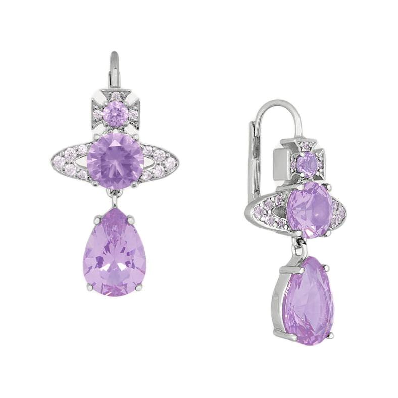 Vivienne Westwood Stud Earrings Women's Silver/Lavender 6202015N-02P782