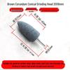 Electric Drill Grinder Head - Brown Corundum Cylindrical/Conical 6mm Polishing Tool.